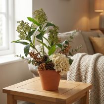 Artikel Kunstblumen Skimmia japonica Grün 45cm 2 Stück