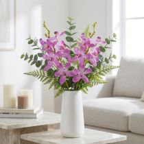 Artikel Künstliche Orchideen lila 8 Blüten Ø3,5–5cm 2 St