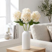 Artikel Künstliche Hortensie weiß 62cm aus Polyester und Kunststoff für Wohnräume