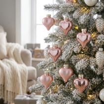 Artikel Baumschmuck Herzen Glas 3 cm Rosa 20 Stück