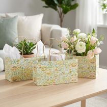 Artikel Geschenktasche aus Papier mit Henkeln, buntes Muster, 24×12×12 cm, 6 Stück