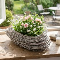 Artikel Pflanzschale Rattan Herzform Natur Weiß 30x35cm