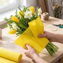 Artikel Floristen-Krepppapier Gelb 50 cm x 250 cm für Dekorationen