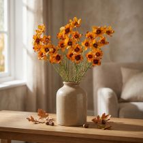 Artikel Kunstblumen Cosmea Orange H51cm 3er-Set aus Seidenstoff
