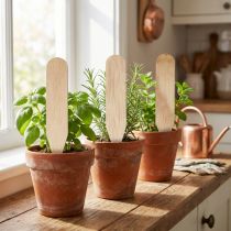 Artikel Gartenstecker Holz Beetstecker 10 cm Natur für Kräuter und Blumen 12 Stück