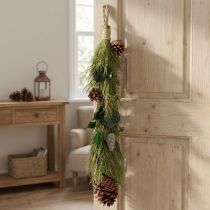 Artikel Weihnachtliche Hängedekoration aus Kiefernzapfen und Eukalyptus, 60 cm