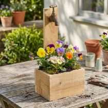 Artikel Pflanzkasten Holz Brunnenoptik Natur Rostoptik L15,5cm
