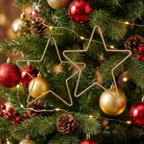 Artikel Metallstern Anhänger Gold Ø15 cm 6 Stück für Weihnachtsdekoration