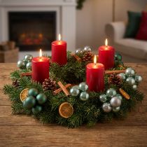 Artikel Weihnachtskugeln aus Glas Grün Grau Ø40mm mit Draht 32 Stück
