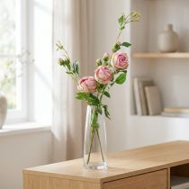 Artikel Rosenzweig künstlich Rosa 100cm Kunststoff und Metall