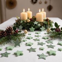 Artikel Weihnachts-Streudeko Sterne Grün Ø4/5 cm 40 Stück