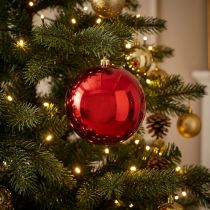 Artikel Weihnachtskugel Kunststoff 14cm Rot mit Aufhänger
