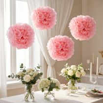 Artikel Papier-Pompoms Ø30cm Hellrosa 5 Stück