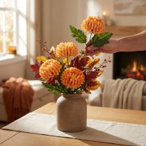 Artikel Künstliche Chrysantheme Orange Ø 7 cm, Länge 18 cm, 4 Stück