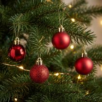 Artikel Weihnachtskugeln Kunststoff Rot Ø3cm 14 Stk