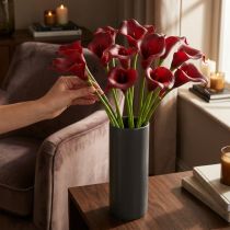 Artikel Calla Bund Kunstblumen Rot Bordeaux 57cm 12 Stück