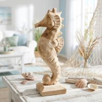 Artikel Deko Seepferdchen aus Teakholz 38 cm naturfarben