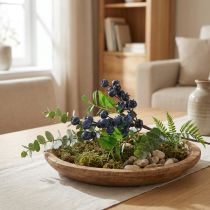 Artikel Dekozweig künstliche Heidelbeere 32 cm Grün Blau Braun