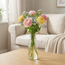 Artikel Glasflasche Vase klar Ø8cm 22cm für Blumen und Deko