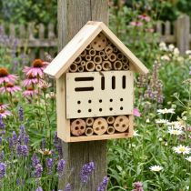 Artikel Insektenhotel aus Holz mit Satteldach 23,5cm Natur FSC-zertifiziert