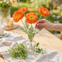 Artikel Künstliche Mohnblumen Orange 78cm Ø6-7cm 3 Stück für Wohnraumdekoration