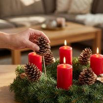 Artikel Kiefernzapfen Natur 5-10 cm am Holzstab, 50 Stück