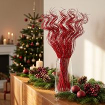 Artikel Ting Ting Curly Zweige 60cm Rot aus Peddigrohr 40 Stück