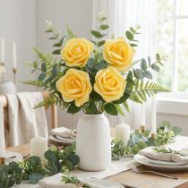 Artikel Foam-Rosen Gelb Ø15 cm mit Draht 4 Stück