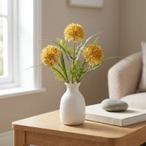 Artikel Künstlicher Zierlauch Allium Gelb 34cm Bund mit 3 Stielen