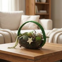 Artikel Dekoring aus Jute Ø30cm Grün Dunkelgrün 2er-Set