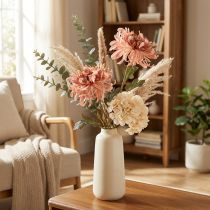 Artikel Chrysanthemen künstlich Rosa Lachs Ø13cm L72cm 2 Stück