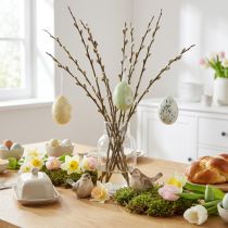 Artikel Deko-Ostereier aus Kunststoff mit Blumenmuster 7cm marmoriert 3er-Set