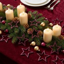 Artikel Deko-Sterne aus Kunststoff 4,5 cm Berry Glitter für Weihnachten 120 Stück