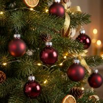 Artikel Glaskugeln Weihnachten in Bordeaux Mix Ø3cm 22 St