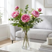 Artikel Langstielige künstliche Pfingstrosen Pink 70 cm 3er-Set
