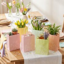 Artikel Geschenkbeutel aus Papier mit Blumenmotiv 20x6x25cm 6 Stück
