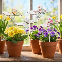 Artikel Schmetterlingsstecker aus Holz, 29 cm, bunt, Set mit 12 Stück, für Garten und Blumentopf