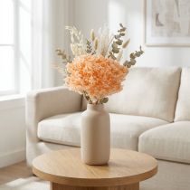 Artikel Hortensie Trockenblume hellorange 65cm für Wohnraumdekoration