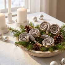 Artikel Palm Male Weiß gewaschen 25 Stück aus Holz, ca. 7–14 cm