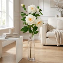 Artikel Seidenblume Pfingstrose künstlich 135cm Cremeweiß