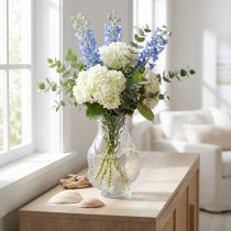Artikel Vase aus klarem Glas in Fischform, 24,5 cm hoch
