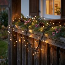 Artikel LED-Lichterkette Schwarz mit 288 Warmweißen Lichtern, 2,4 m, für Innen und Außen