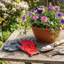 Artikel Kixx Nylon Gartenhandschuhe Größe 8, Rot-Grau, für Gartenarbeiten