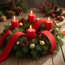 Artikel Filzband aus Schafwolle Rot 7,5 cm x 5 m für Dekoration