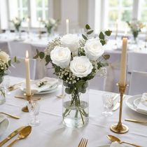 Artikel Konservierte Rosenköpfe Ø4–4,5 cm Weiß 8 Stück