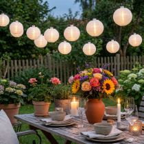 Artikel Solar-Lampionkette LED 4,5 m Weiß 10 Lampions