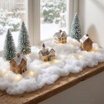 Artikel Schneewatte Künstlich Weiß 200g für Winter- und Wohnraumdekoration