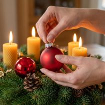 Artikel Weihnachtskugel Ø4cm Rot Glanz/Matt 24 St