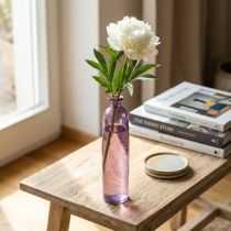 Artikel Hohe Blumenvase Glas Lila Ø6,5 cm H30 cm