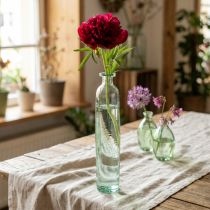 Artikel Glas Deko Vase Flaschenform Ø6,5cm H30cm Grün